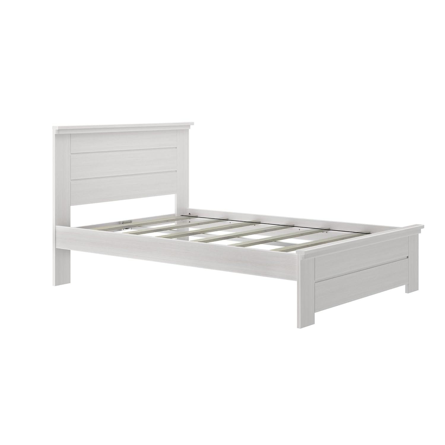 Plank+Beam Farmhouse Full Size Bed Frame with Headboard, Solid Wood Platform Bed