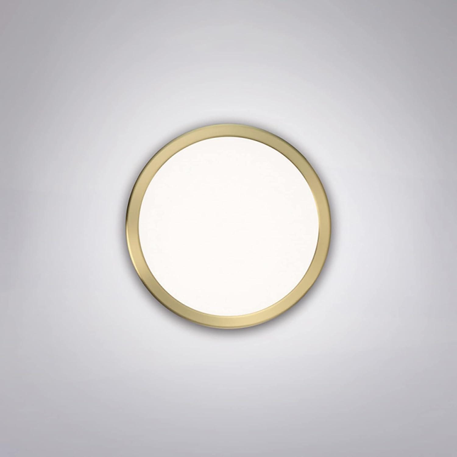 Stanwyck Brushed Brass Slim LED Flush Mount, 10.25"