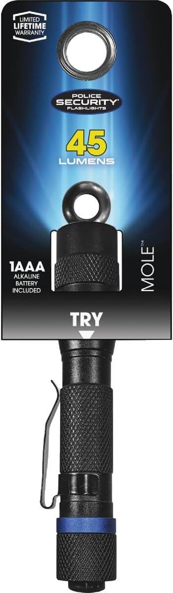 Black Tactical Water Resistant LED Keychain Flashlight