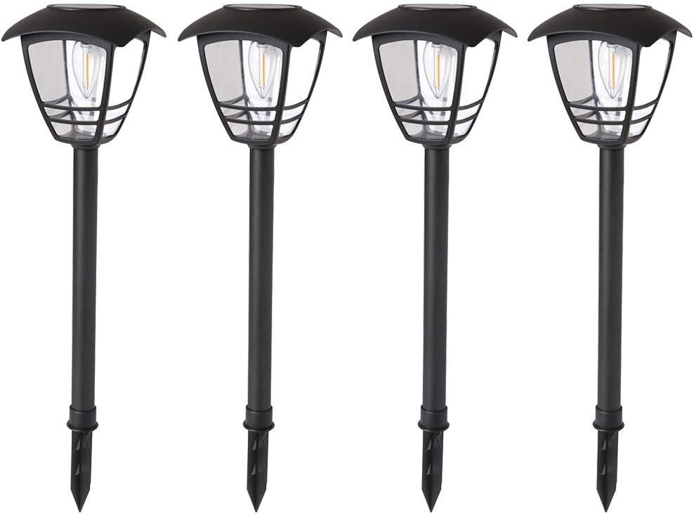 Vintage Black Solar LED Pathway Lights Multipack