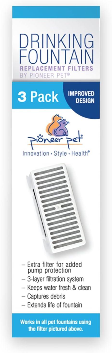 Pioneer T-Shaped Filter for Food + Water Station [Cat, Waterers & Feeders] 3 Pack