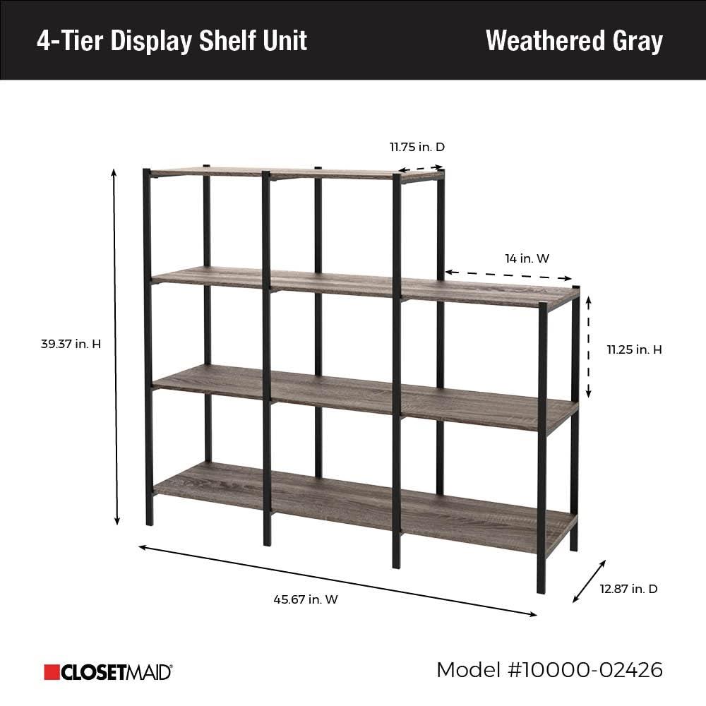 ClosetMaid 45.67'' W Steel Frame Step Bookcase