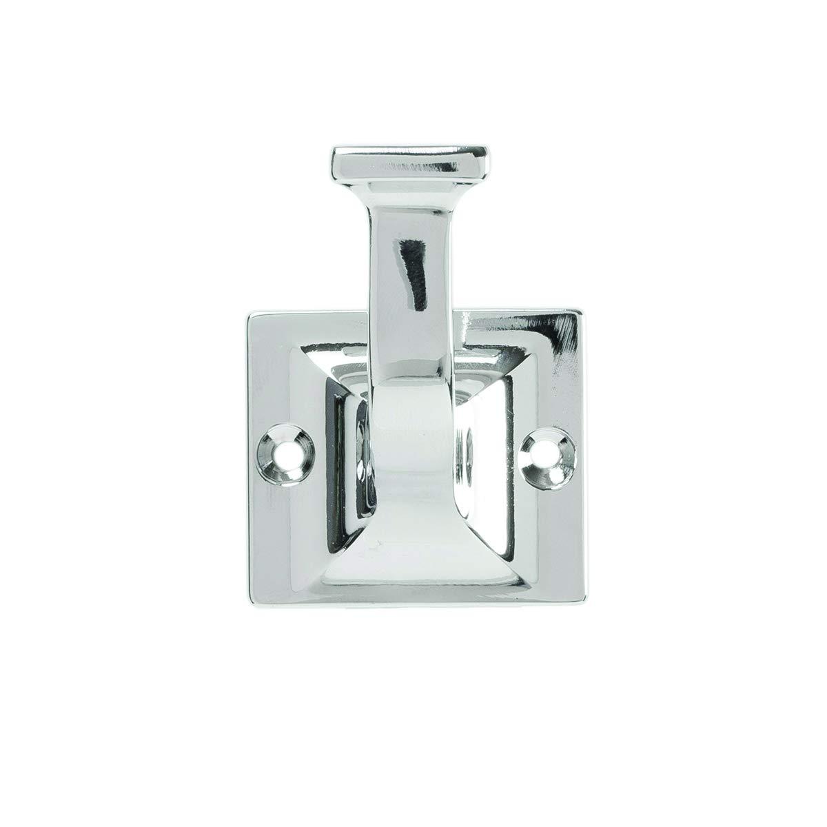 Chrome Metal Single Prong Decorative Wall Hook