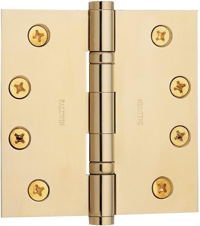 4" x 4" Lifetime Polished Brass Ball Bearing Door Hinge