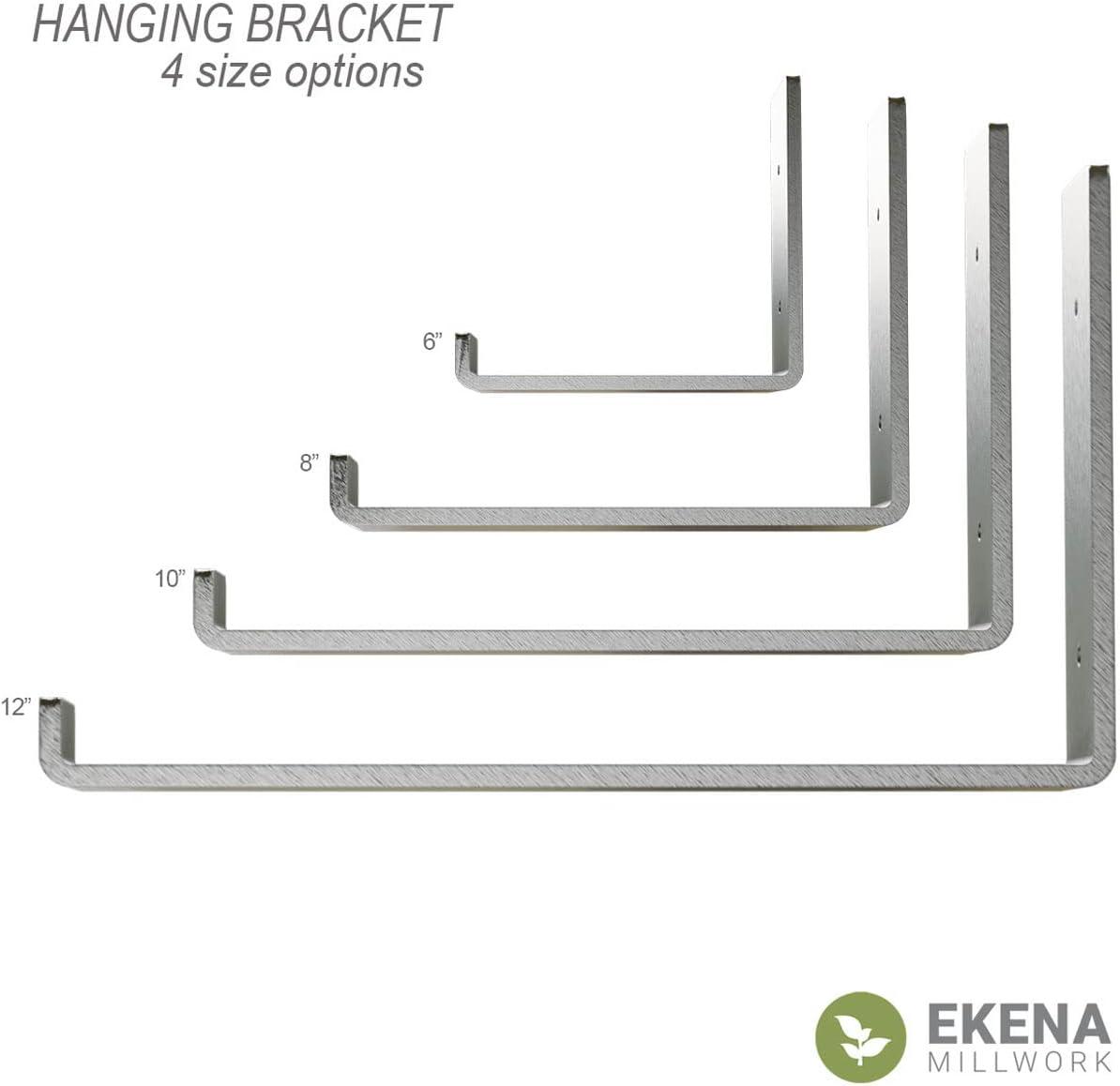 Ekena Millwork 2"W x 6"D x 5 1/2"H Steel Hanging Shelf Bracket, Unfinished