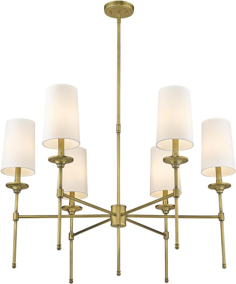 Z-Lite Emily 6 - Light Chandelier in  Rubbed Brass