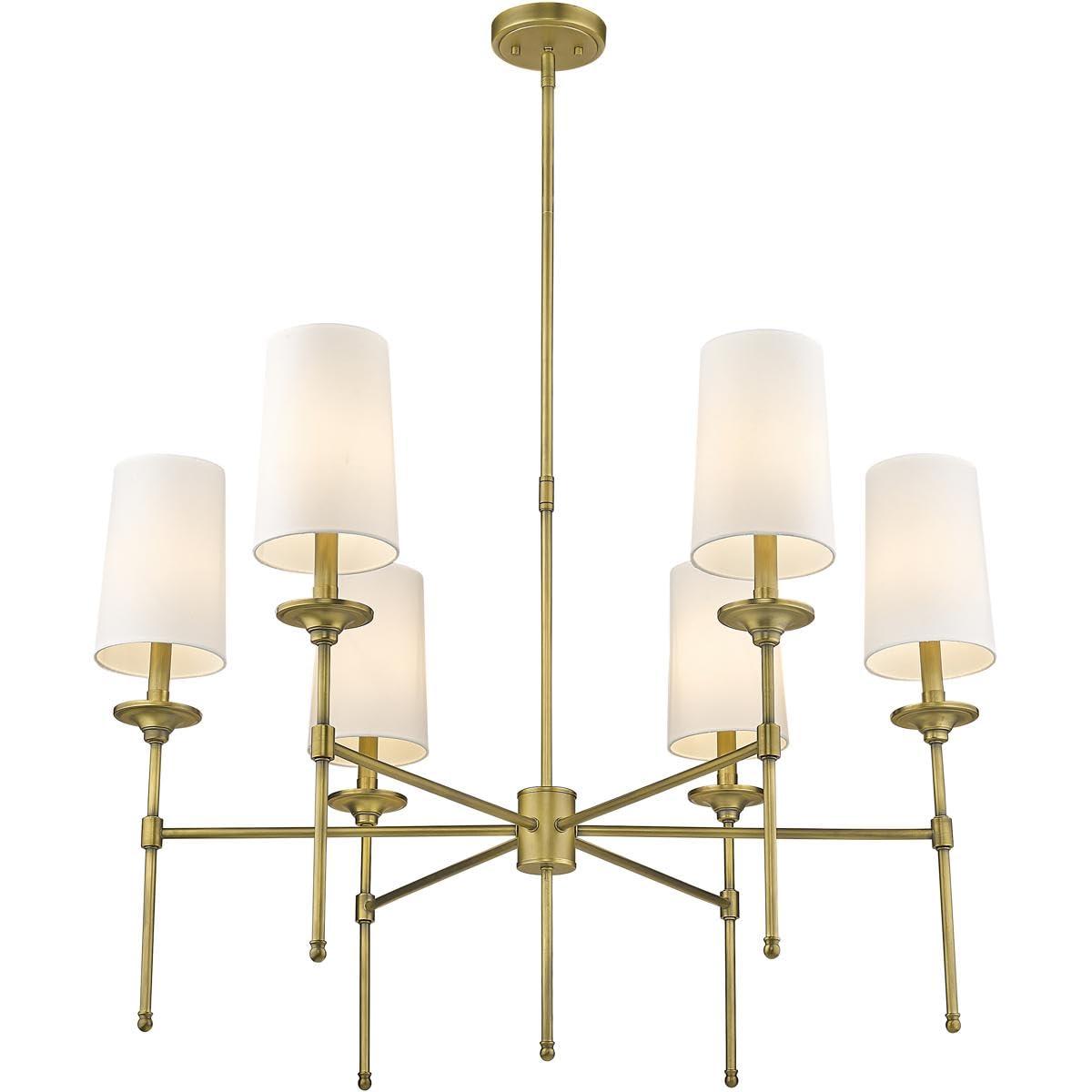 Z-Lite Emily 6 - Light Chandelier in  Rubbed Brass