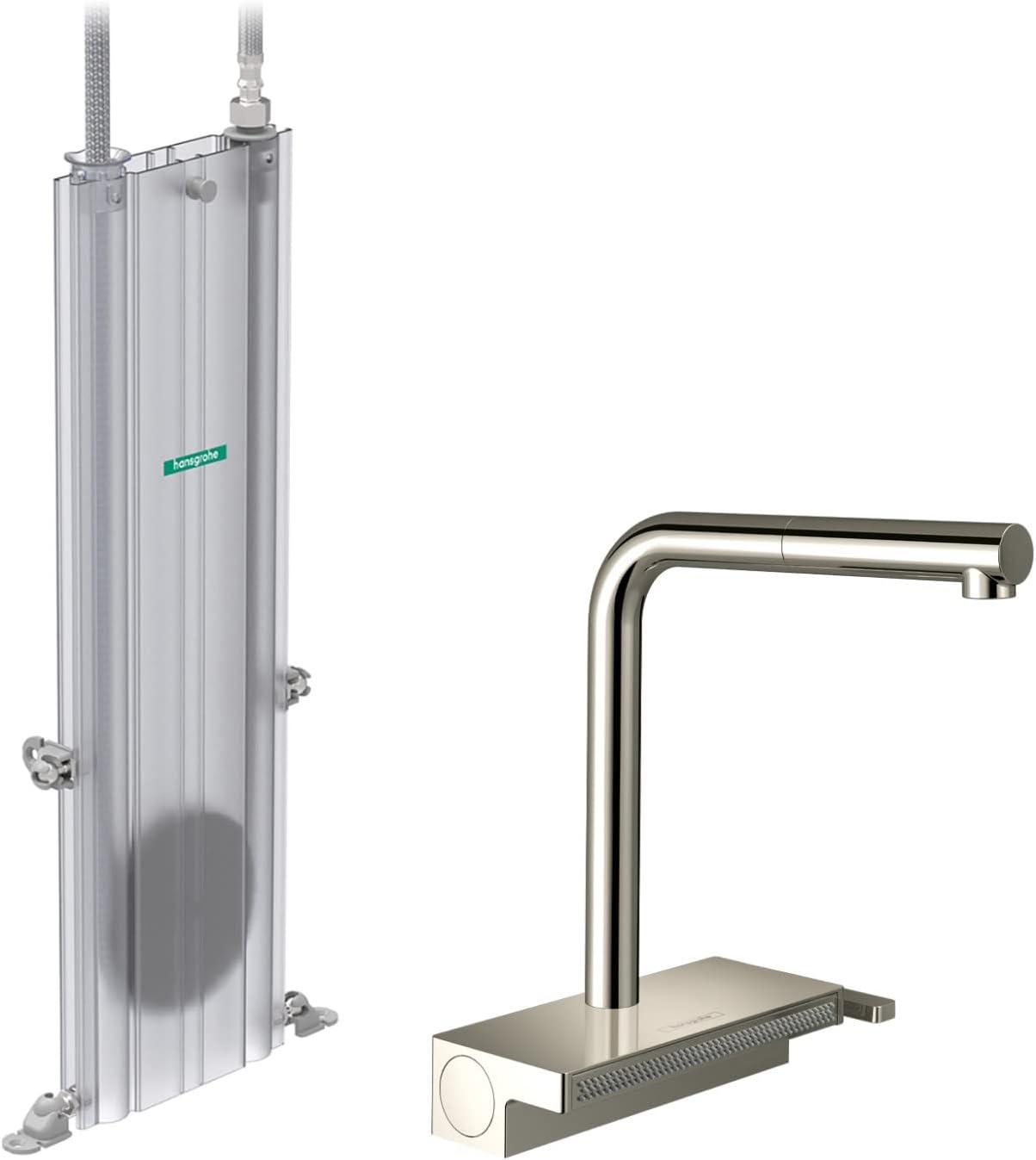 Aquno Select Kitchen Faucet with L-Shape 2-Spray Pull-Out Spout with sBox, 1.75