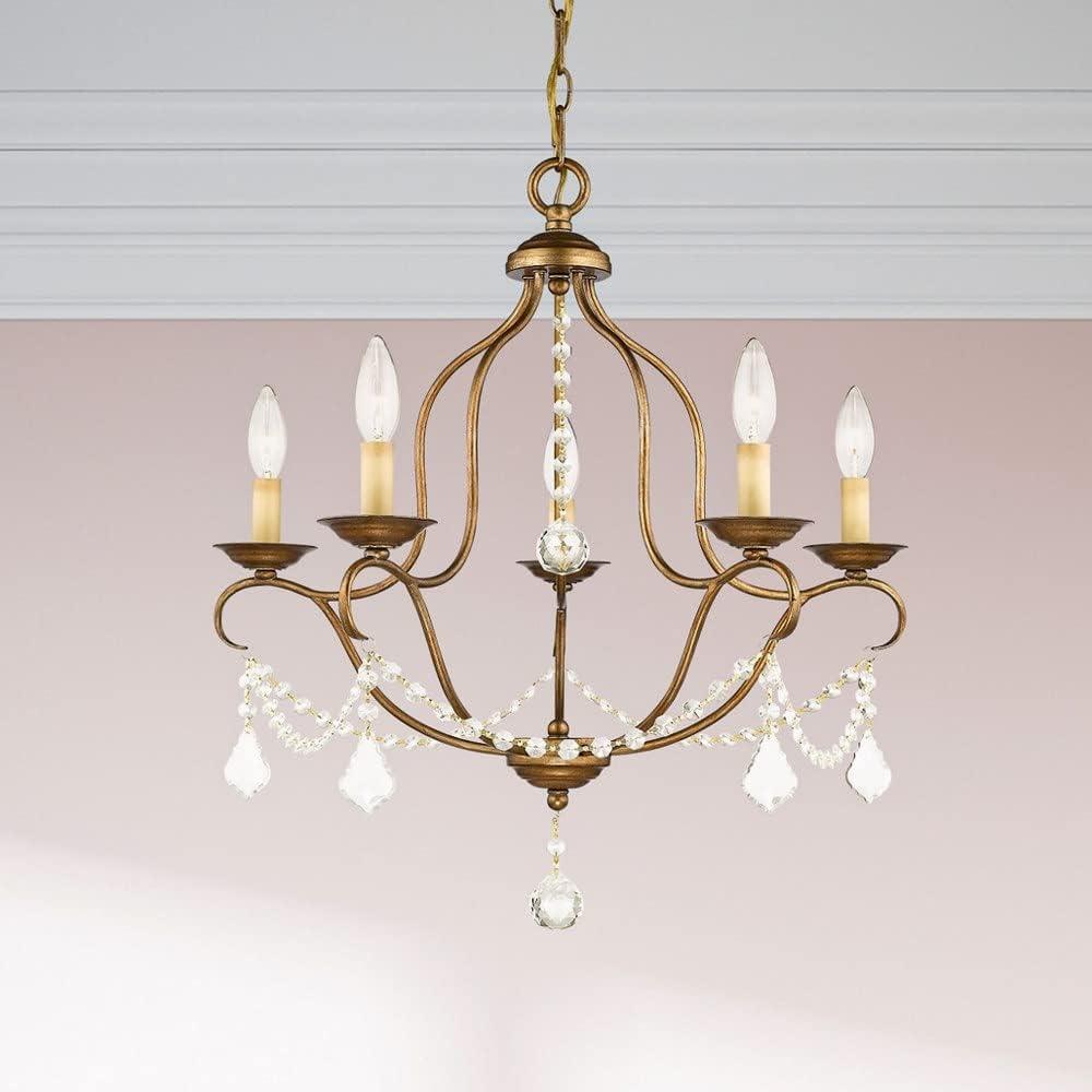 Livex Lighting Chesterfield 5 - Light Chandelier in  Brushed Nickel