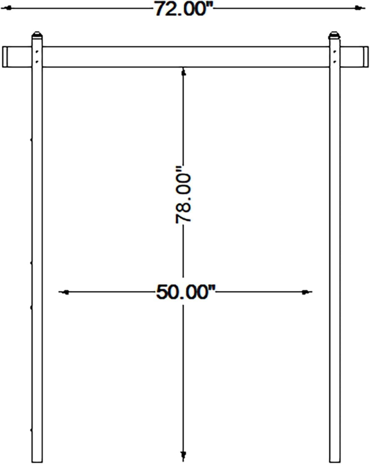 Dura-Trel Bakersfield 28 by 72 by 82 Inch Heavy Duty Weather Stabilized PVC Vinyl Outdoor Garden Arbor with Ground Anchors, White