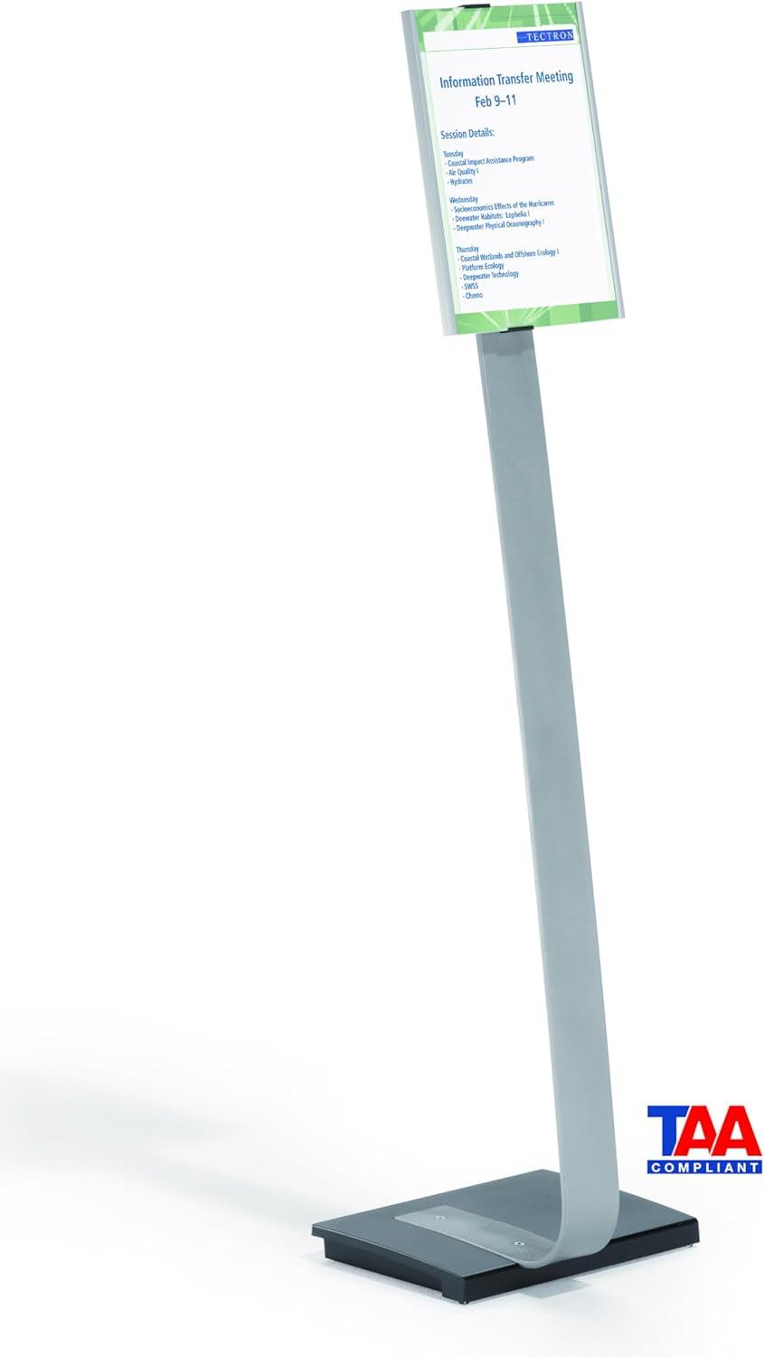 Info Sign Duo Floor Sign Stand For Letter-Size Inserts, 44-1/2" High