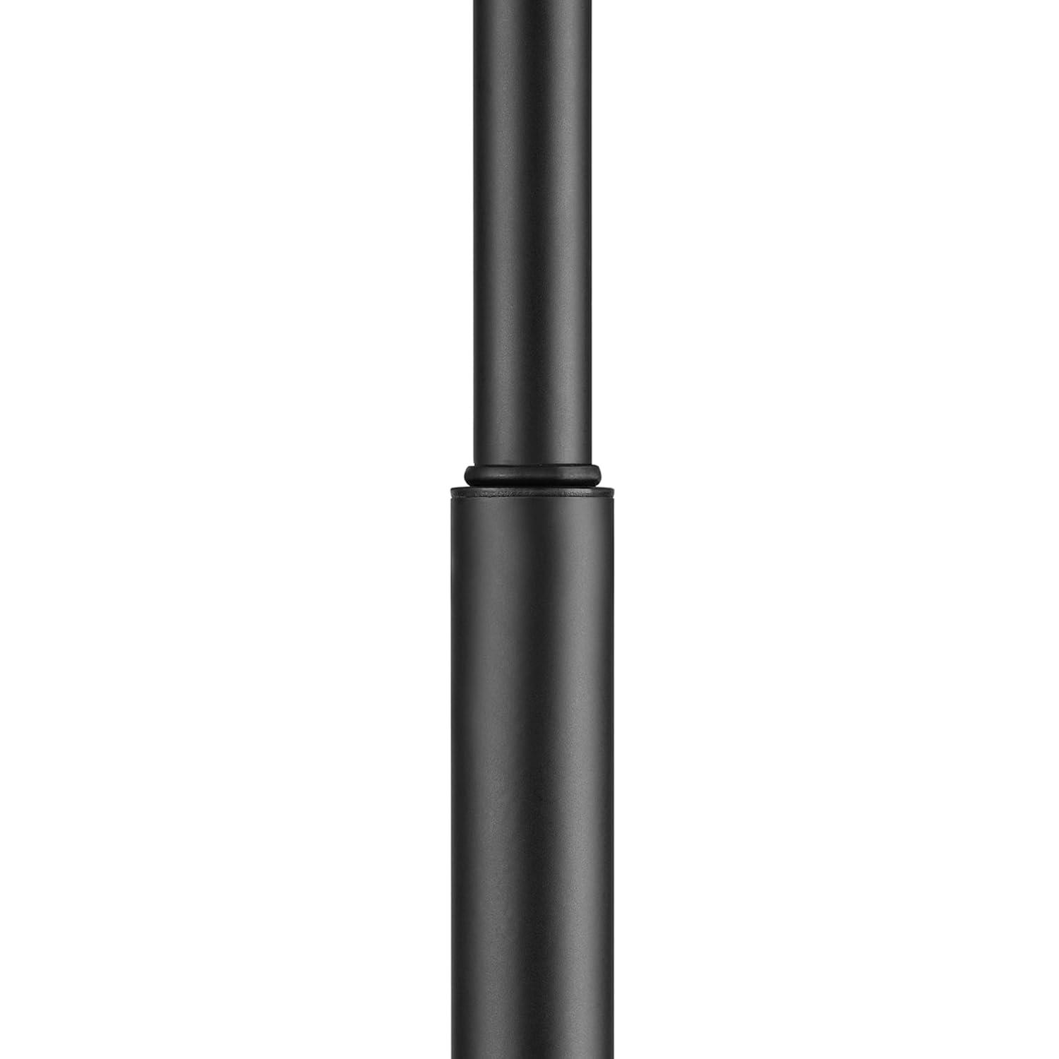 Globe Electric Barden 58" Black Floor Lamp with Dark Gray Velvet Shade Made of Metal Material