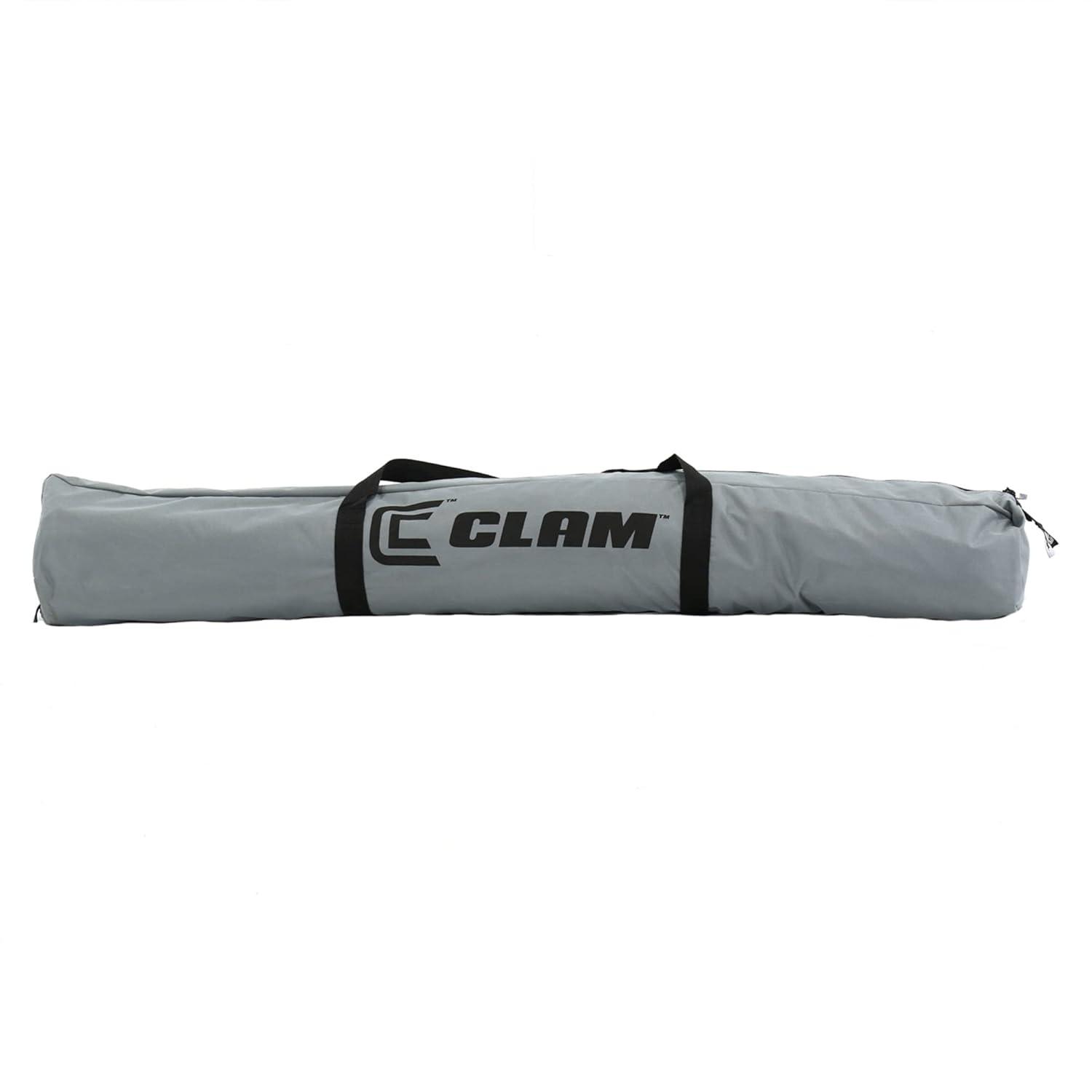 CLAM Quick-Set 6 x 6 Foot Traveler Portable Pop Up Outdoor Camping Gazebo 4 Sided Canopy Shelter with Ground Stakes and Carrying Bag, Gray