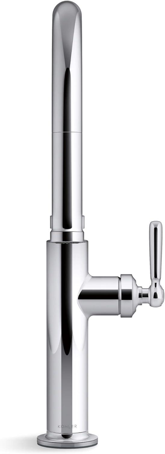 Vibrant Polished Nickel Pull-Down Kitchen Faucet with Sprayhead