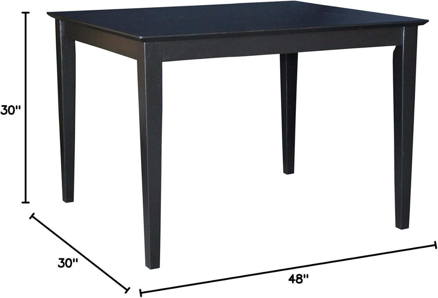 30' X 48' Solid Wood Top Table with Shaker Legs - International Concepts