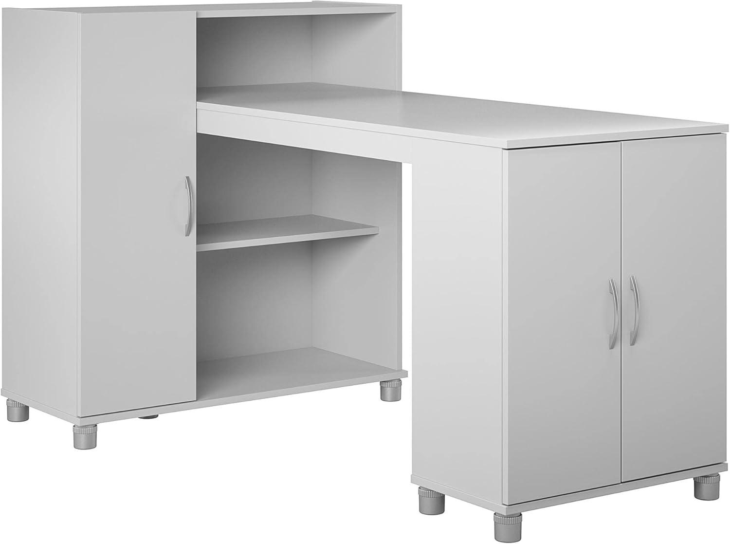 RealRooms Basin Hobby and Craft Desk with Storage, Black