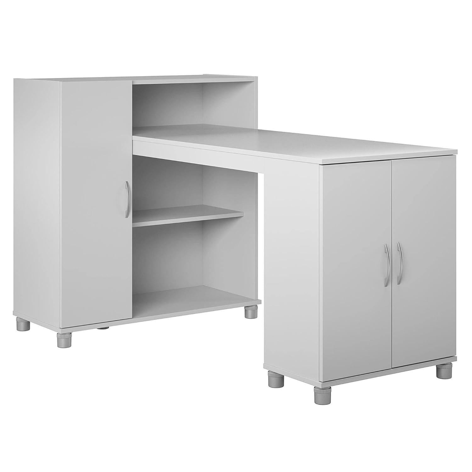 RealRooms Basin Hobby and Craft Desk with Storage, Black