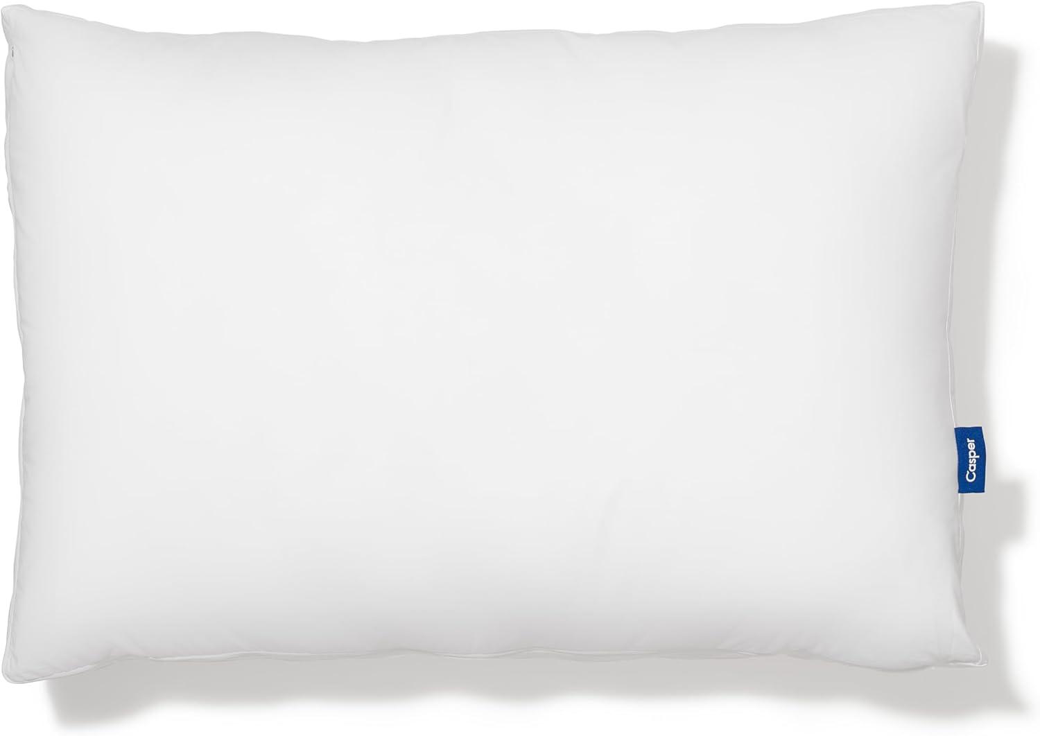 Standard White Cotton Pillow with Microfiber Fill