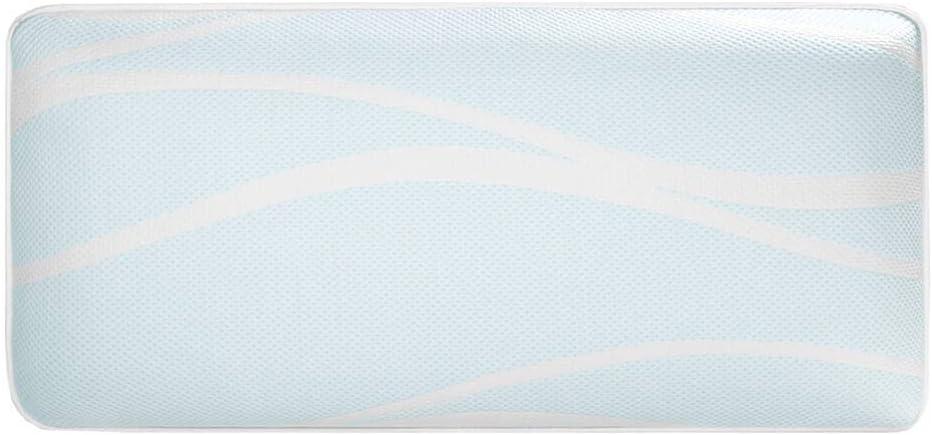 Tempur-Pedic Queen Breeze ProHi Bed Pillow Light Blue: 500 Thread Count, Medium Fill, Machine Washable Cover