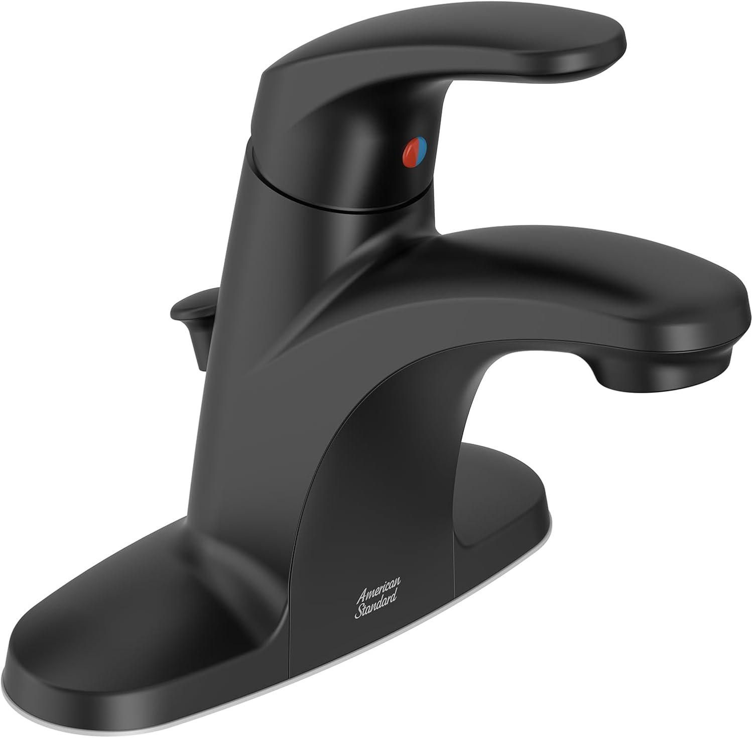 Matte Black Single-Handle Modern Bathroom Faucet