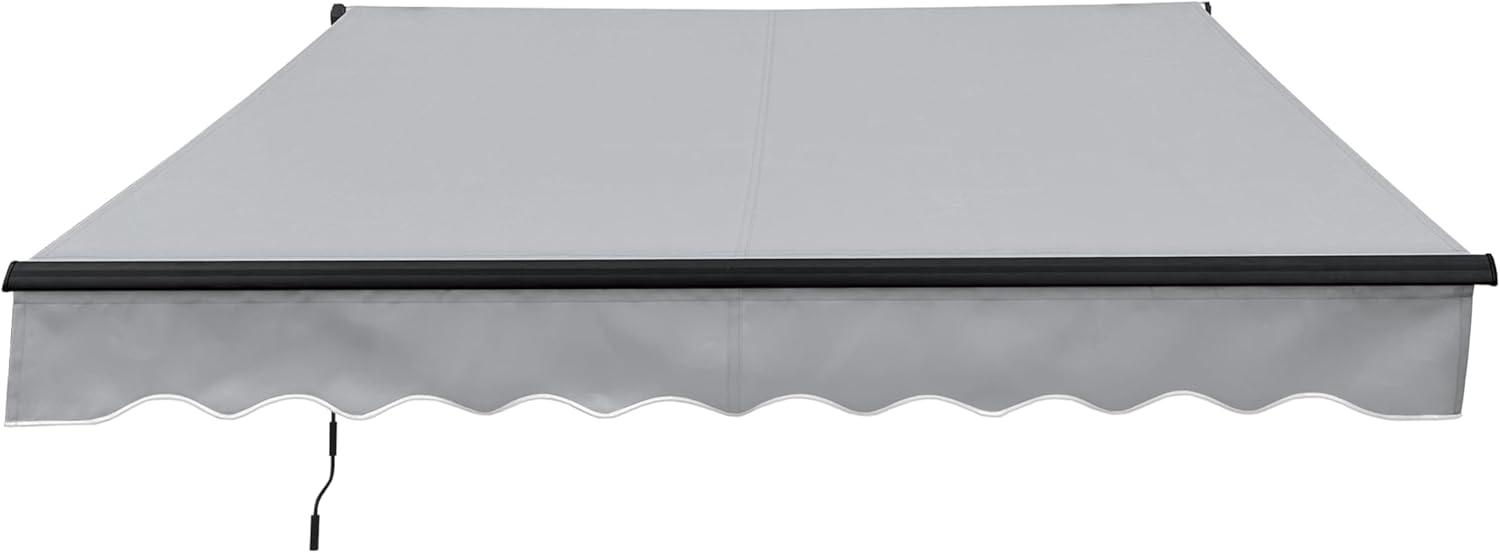 ALEKO Motorized Retractable Patio Awning- Black Frame