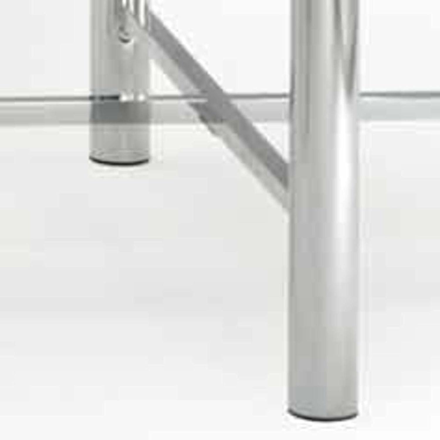 Nova Square Chrome X-Base End Table with Tempered Glass Top