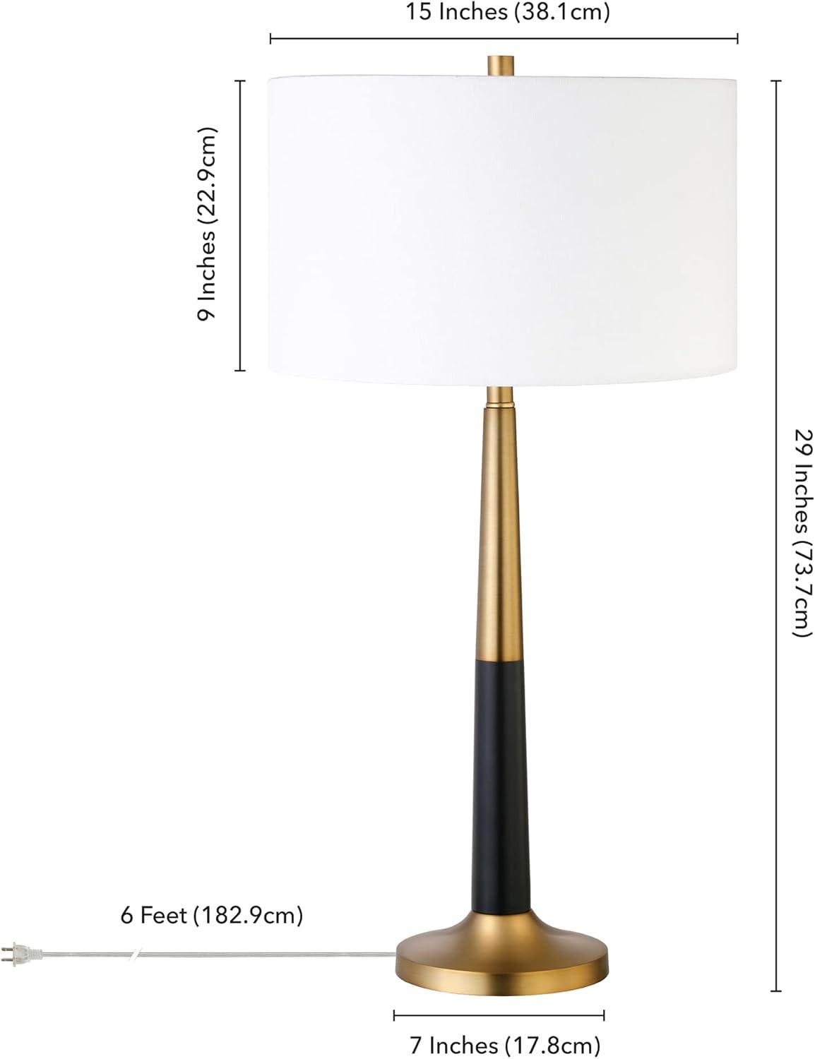 Evelyn&Zoe Industrial 60 in 1-Light Adjustable Height Floor Lamp, Gold