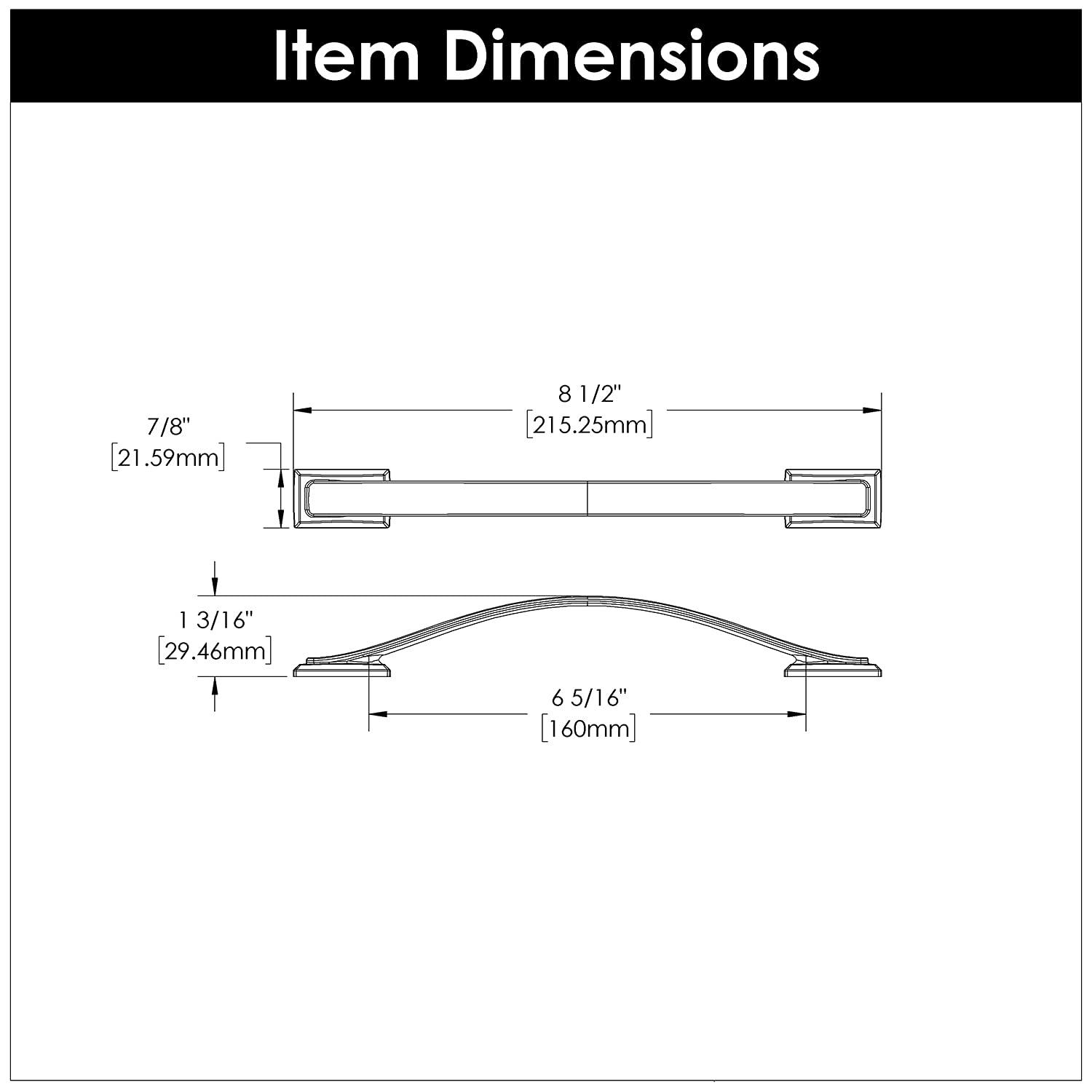 Satin Nickel Brushed Kitchen Cabinet Pull with Mounting Hardware