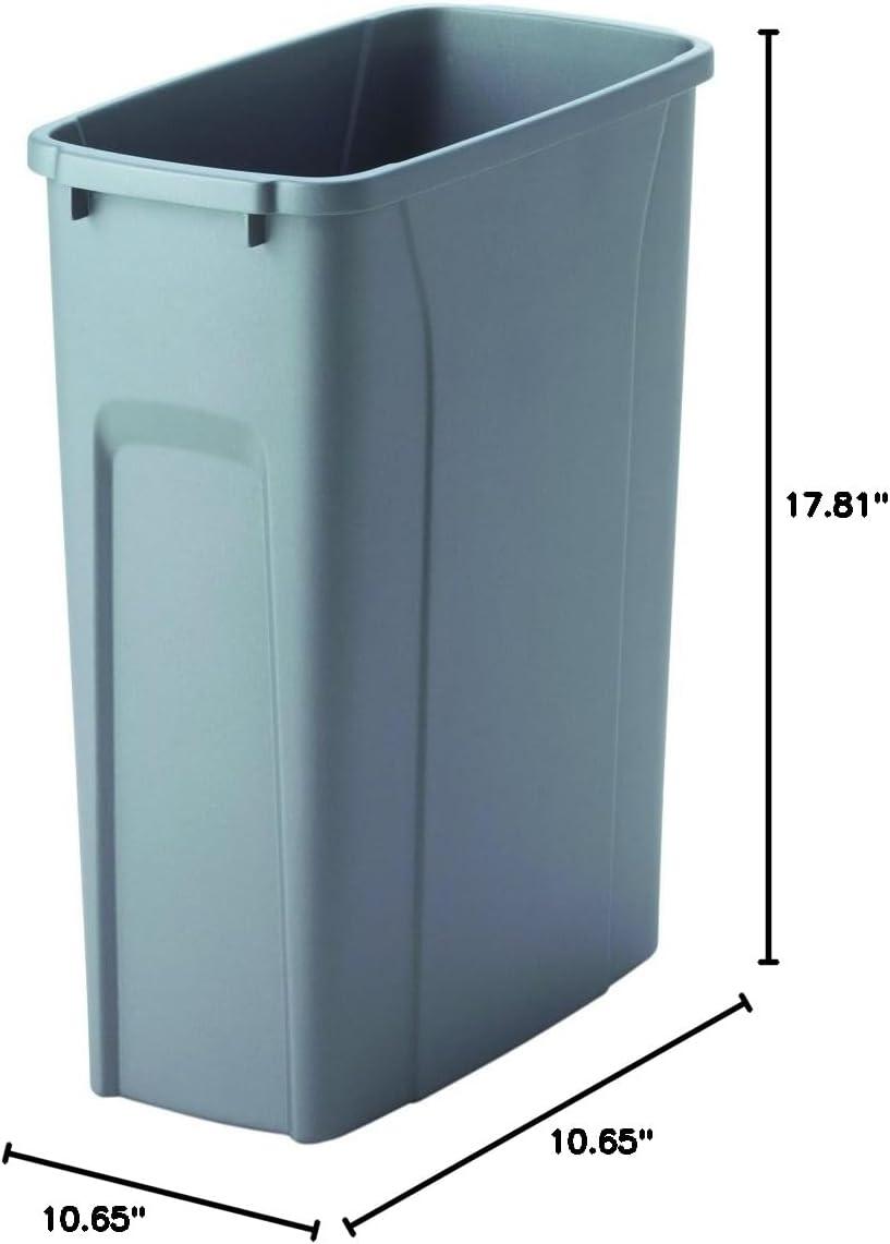 Platinum Plastic Pull-Out Rectangular Trash Can, 20 Quart