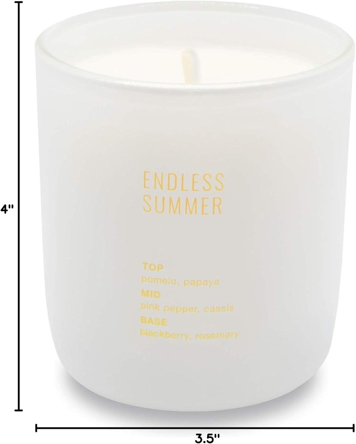 Endless Summer Pink Scented Soy Candle in Frosted Glass