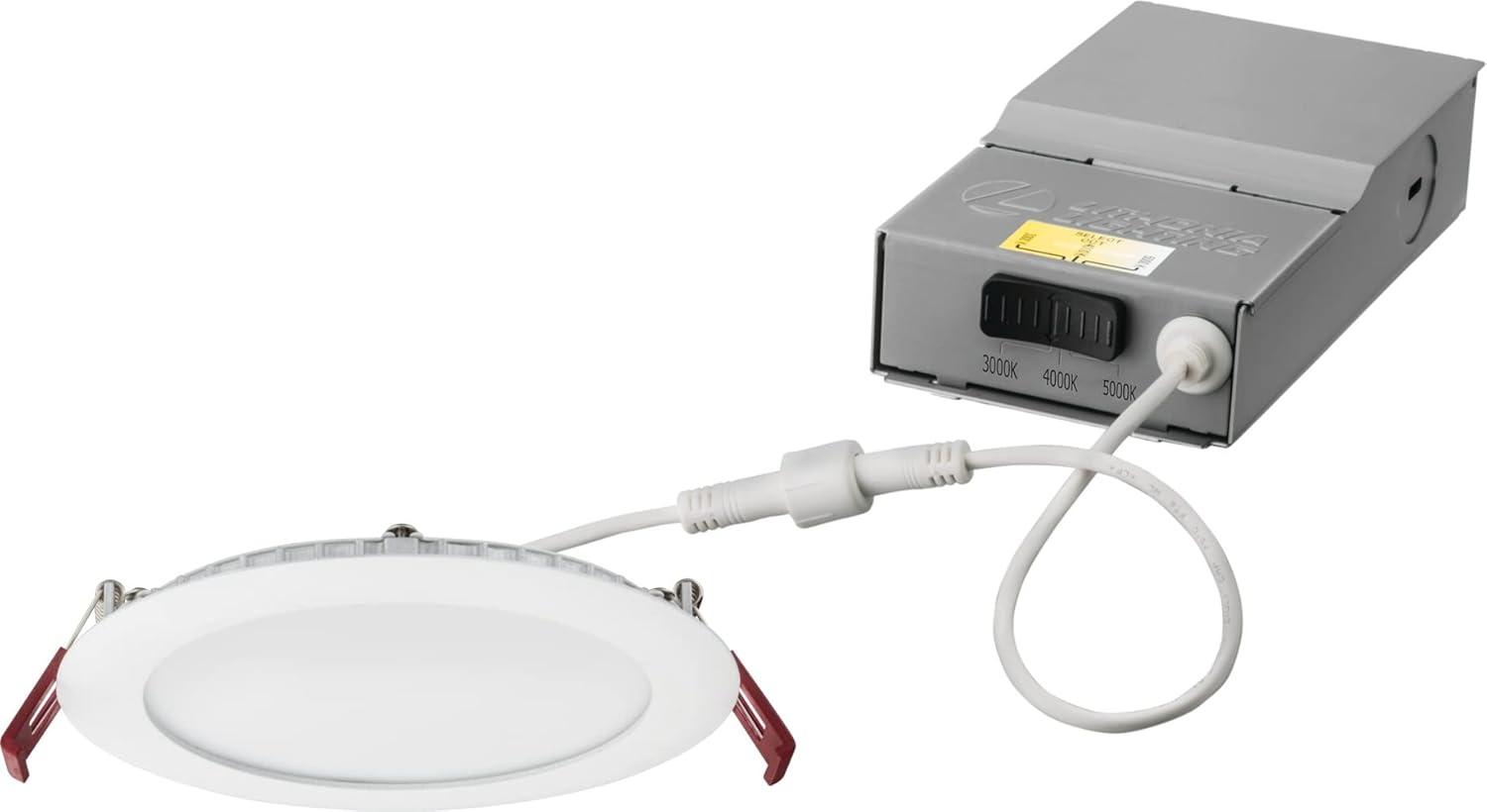 6-Inch White Aluminum LED Recessed Lighting Kit