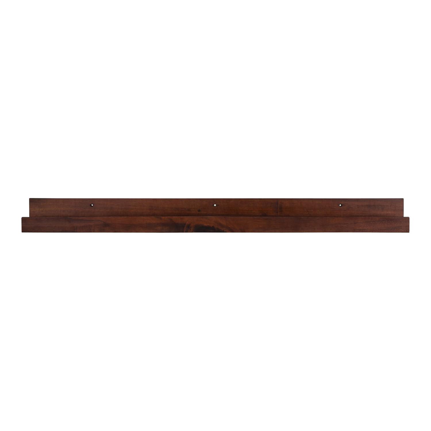 Kate and Laurel Wood Floating Shelf, 42" x 3.5", Walnut Brown