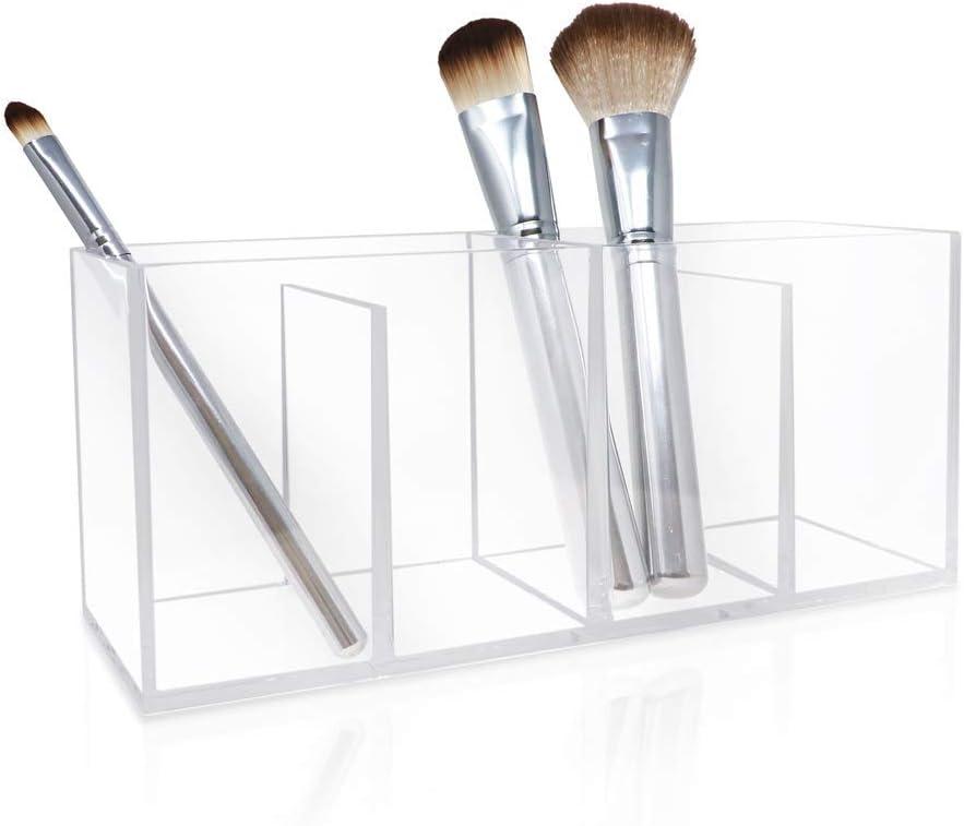 Isaac Jacobs 4-Compartment Clear Acrylic Organizer and Storage Solution