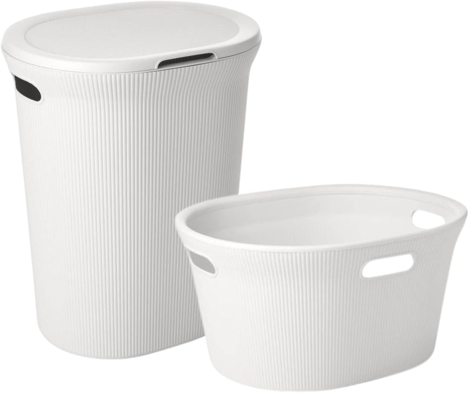 Superio Ribbed Laundry Hamper and Laundry Basket