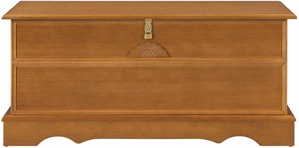 Bowery Hill Rectangular Traditional Wood Cedar Chest in Brown