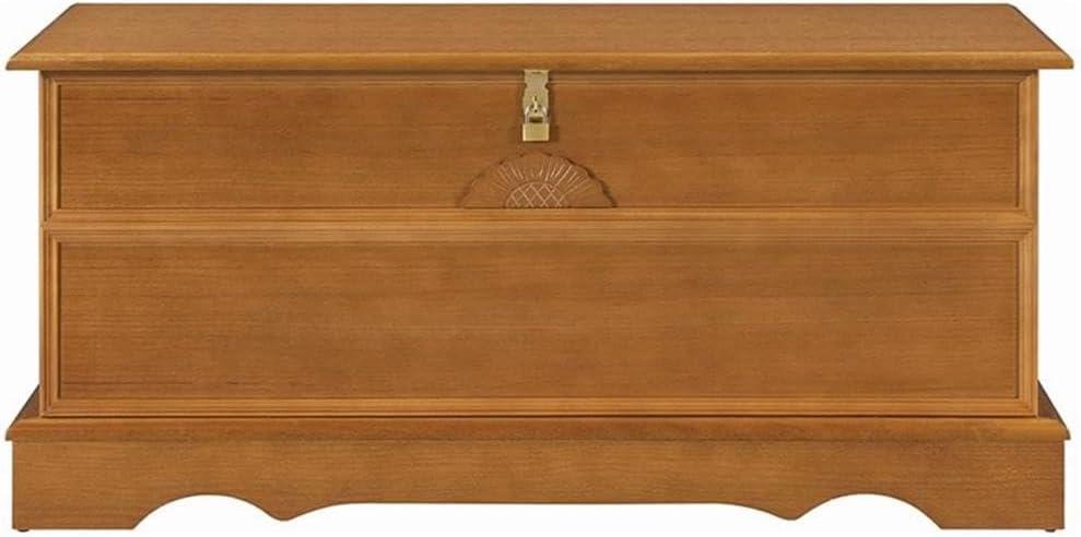 Natural Honey Cedar Wood Storage Chest with Sunflower Trim