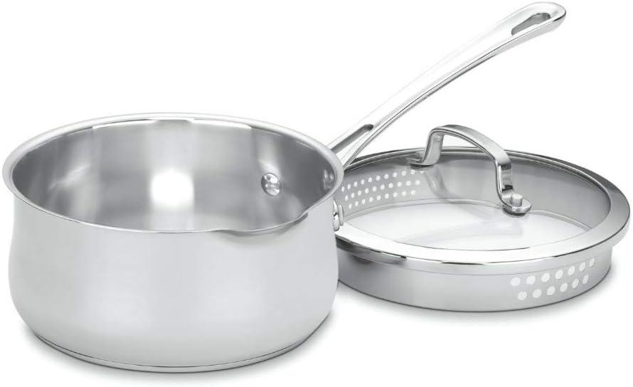 Cuisinart Contour Stainless 2 Quart Pour Saucepan with Cover