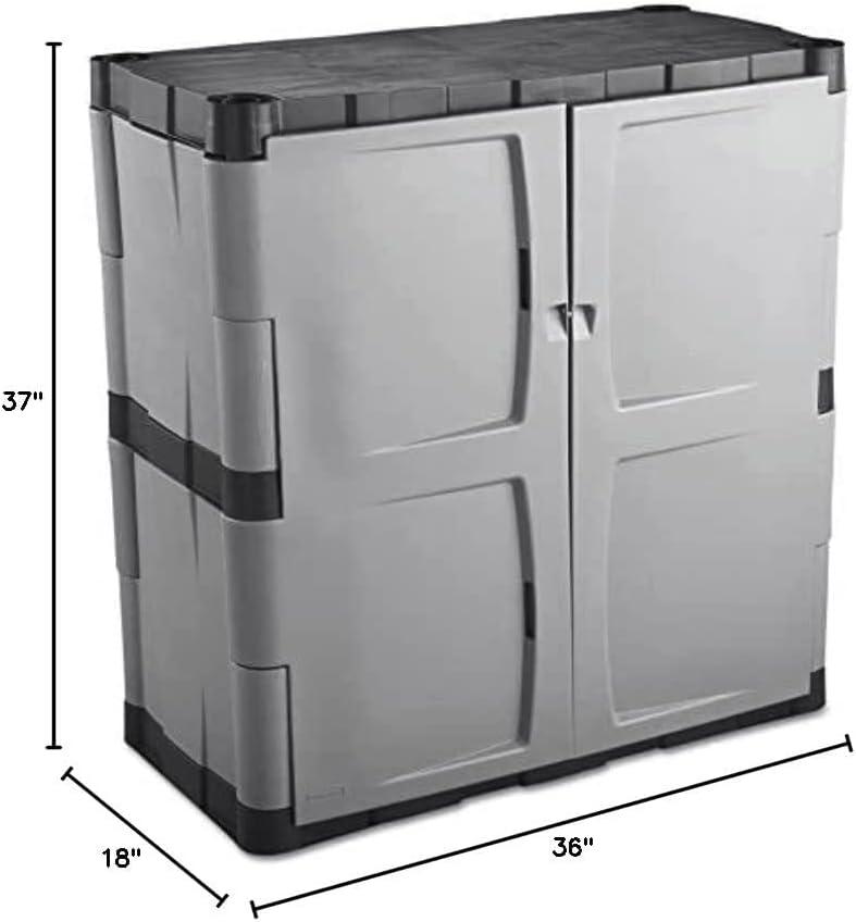 37" H x 36" W x 18" D 2 Door Storage Cabinet