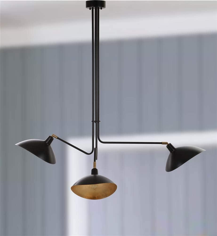 Lewis Metal Pendant Lamp - Black - Safavieh.