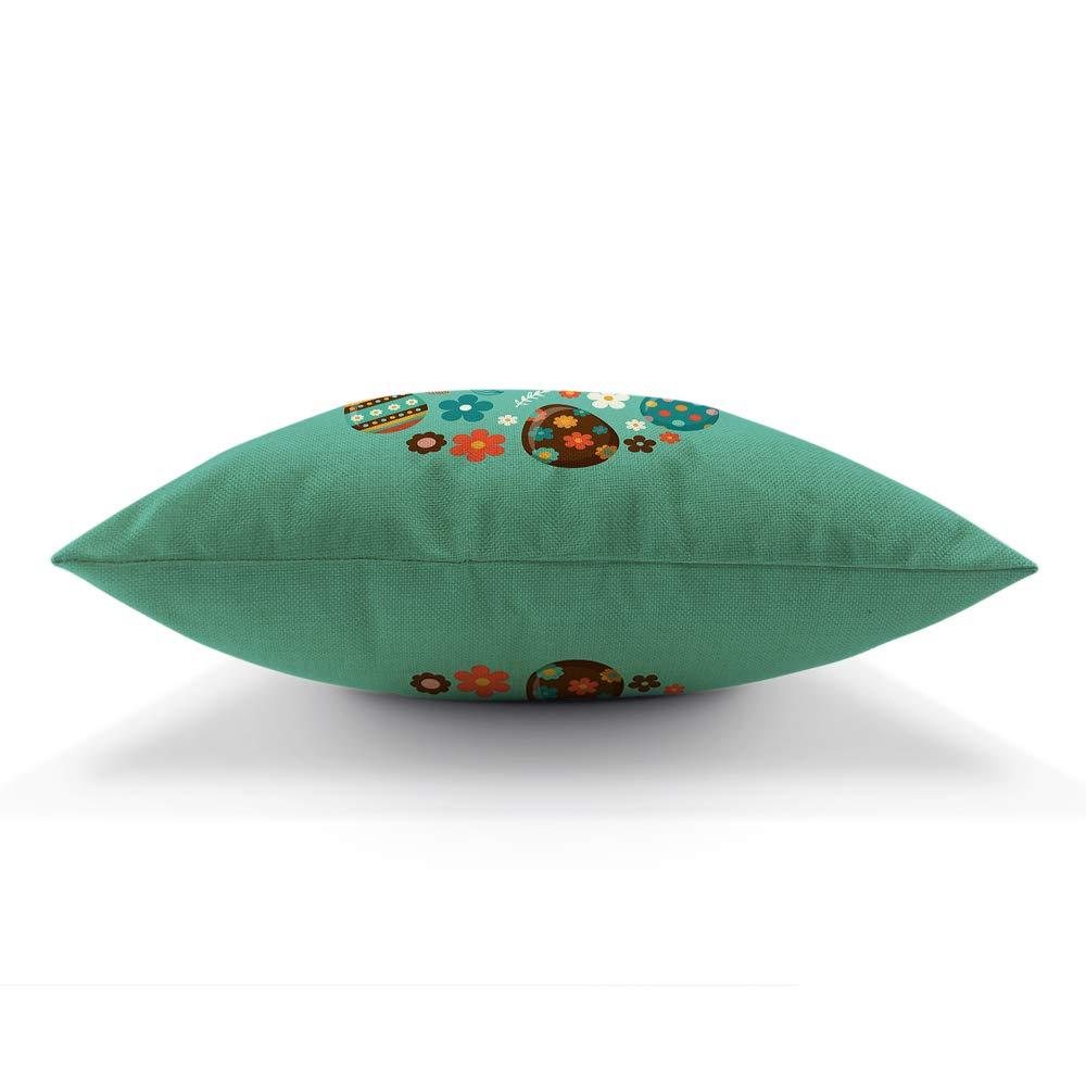 Patriotic Eagle and American Flag Cotton Linen Throw Pillow