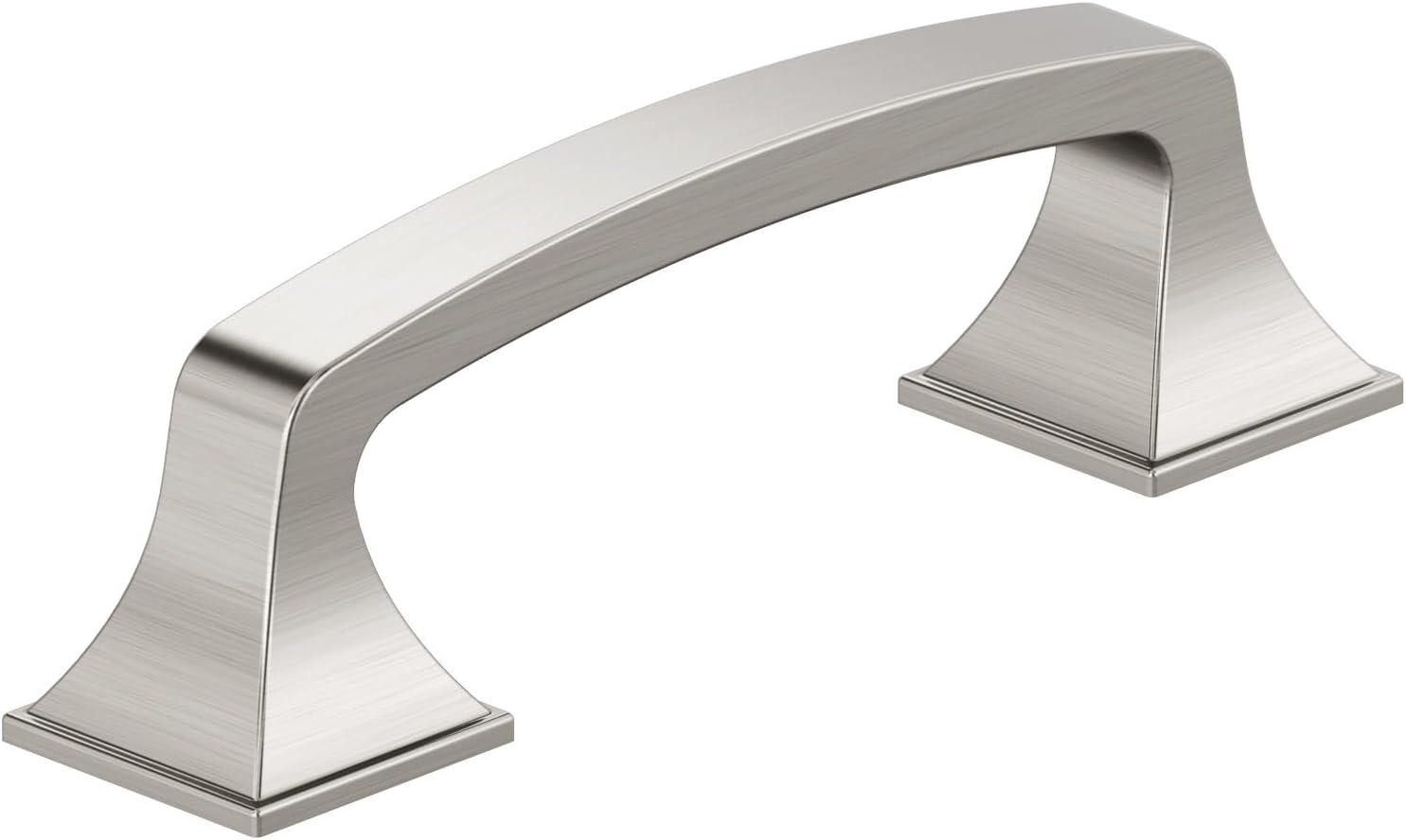 Amerock Ville 3 inch (76mm) Center-to-Center Satin Nickel Cabinet Pull