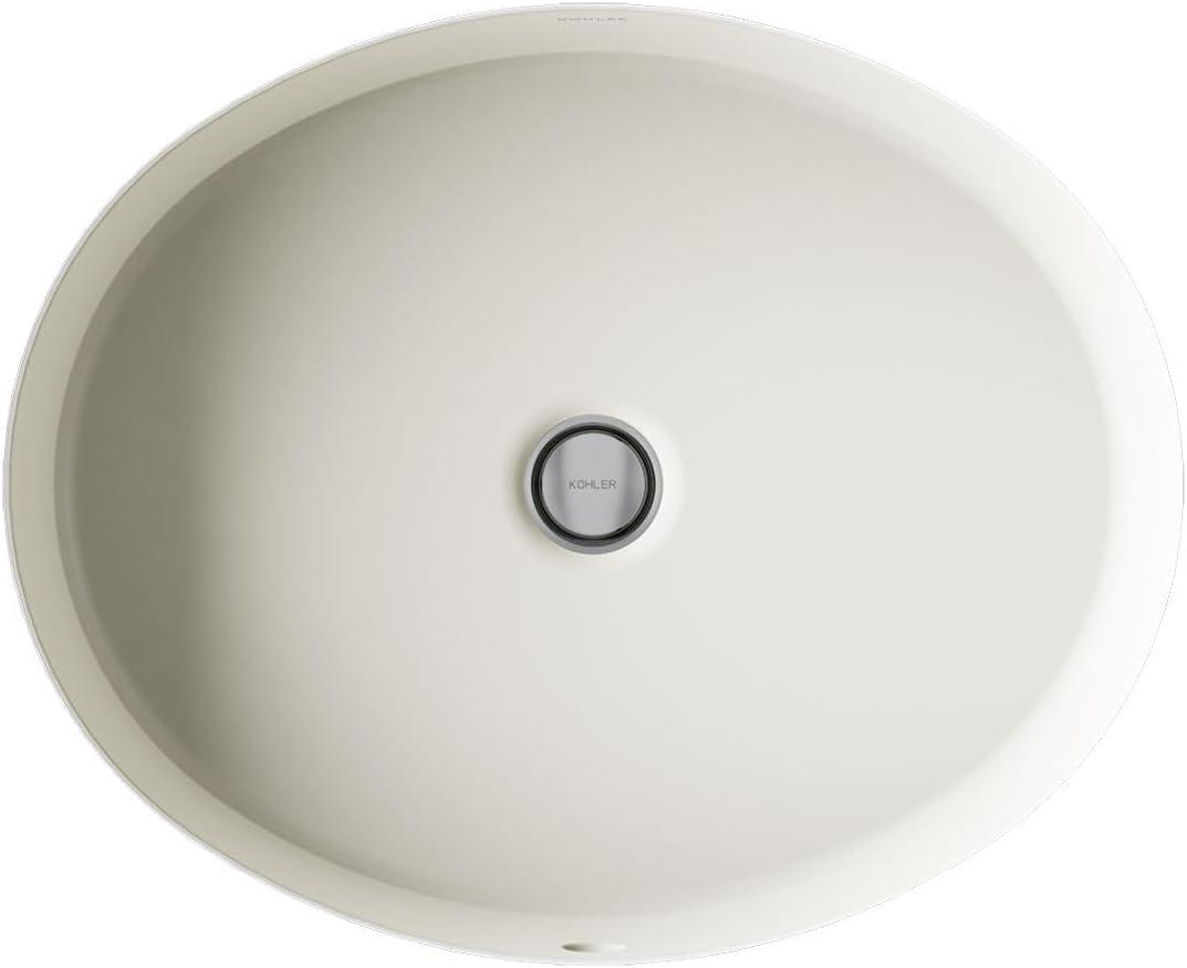 Verticyl Ceramic Oval Undermount Bathroom Sink with Overflow