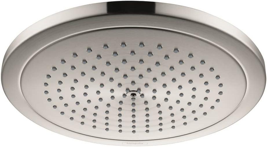 Modern Rain 11" Ceiling Mounted Shower Head in Brushed Nickel