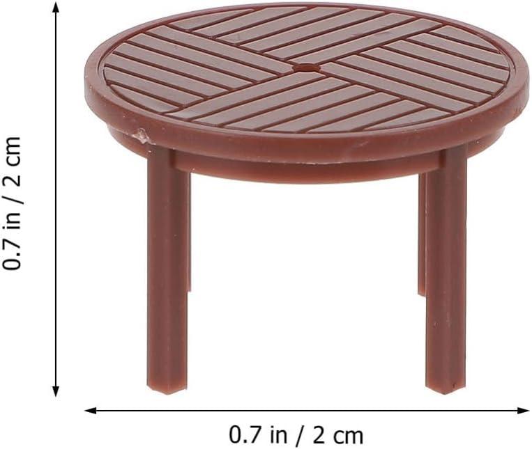 Mini Table and Chairs Dollhouse Miniature Garden Furniture Outdoor Bathroom Decorations Micro Scene Child 4 Sets