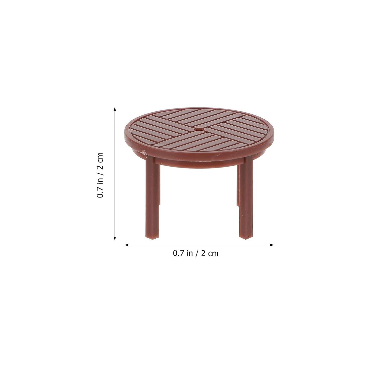 Mini Table and Chairs Dollhouse Miniature Garden Furniture Outdoor Bathroom Decorations Micro Scene Child 4 Sets