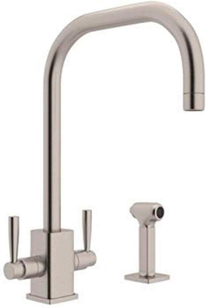 Holborn™ Single Hole U-Spout Kitchen Faucet With Square Body And Sidespray