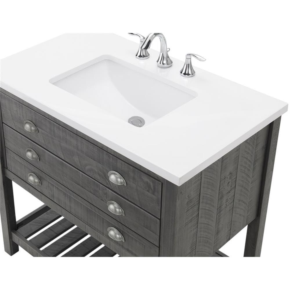 Martin Svensson Home Monterey 37" Wood Single Bathroom Vanity Gray