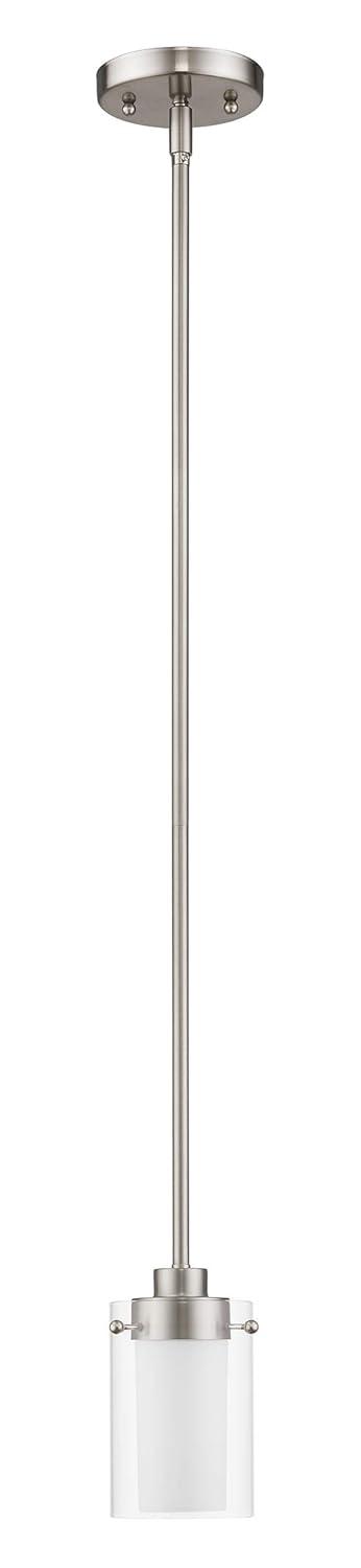 1540-91-Livex Lighting-Manhattan - 1 Light Mini Pendant in Contemporary Style - 5 Inches wide by 8 Inches high     -Traditional Installation