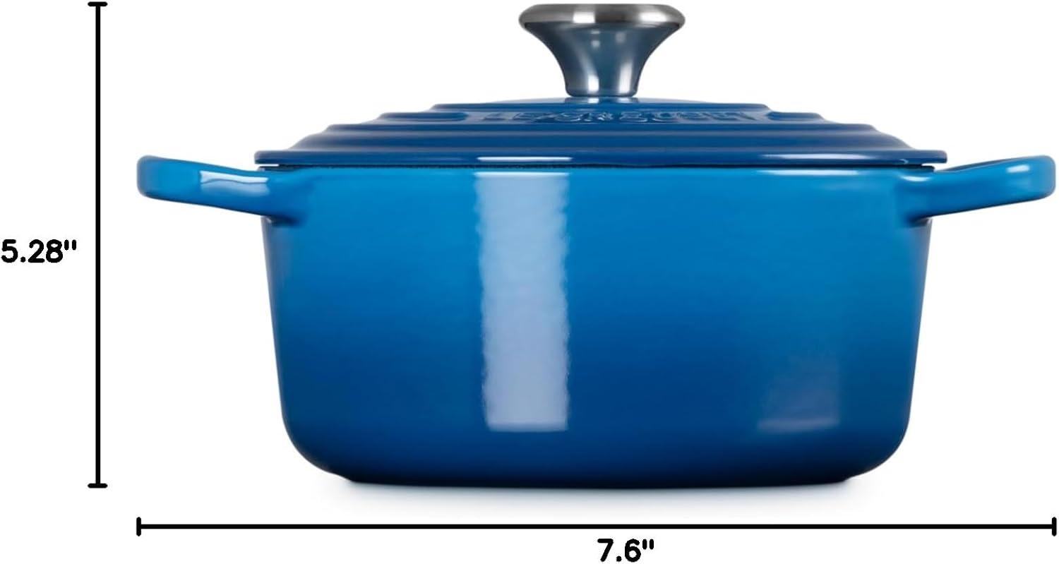 Marseille Blue Enameled Cast Iron 2-Quart Dutch Oven