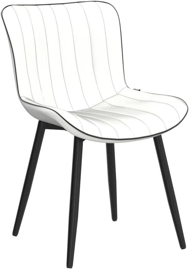 Heitger Leather Upholstered Side Chairs Modern Dining Chairs, Wingback Dining Room Chair